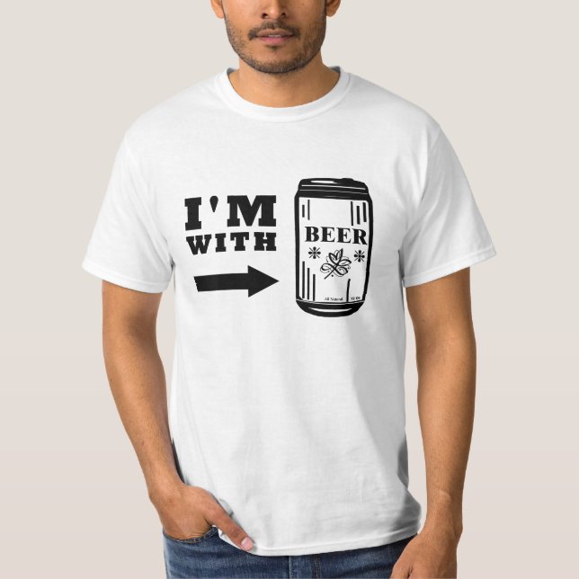 Camiseta Estoy con cerveza (Anverso)