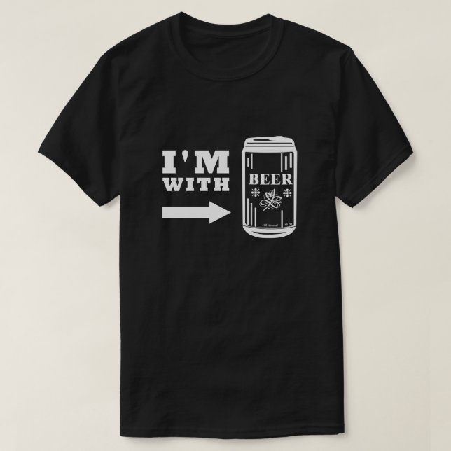 Camiseta Estoy con cerveza (Diseño del anverso)