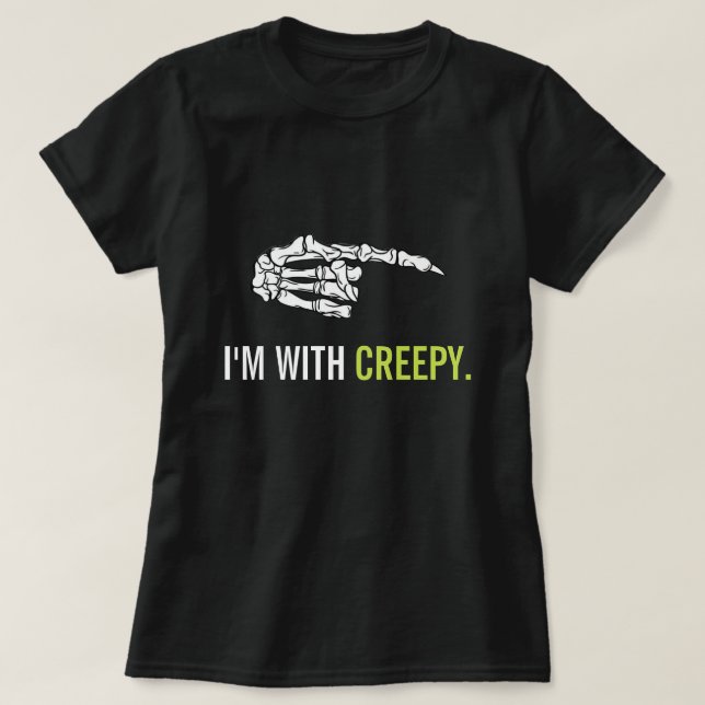 Camiseta ESTOY CON CREEPY Funny Halloween (Diseño del anverso)