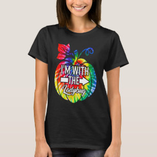 Camiseta Estoy con disfraz de Halloween a juego de pareja d