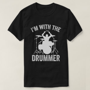 Camiseta Estoy Con El Baterista - Batería Tocando El Bateri
