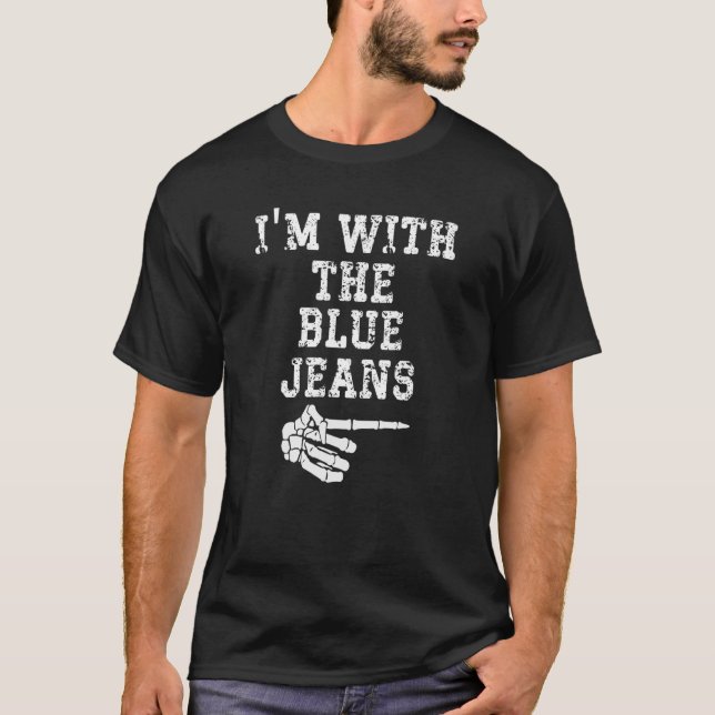 Camiseta Estoy con el Blue Jeans Point Matching Couples Hal (Anverso)