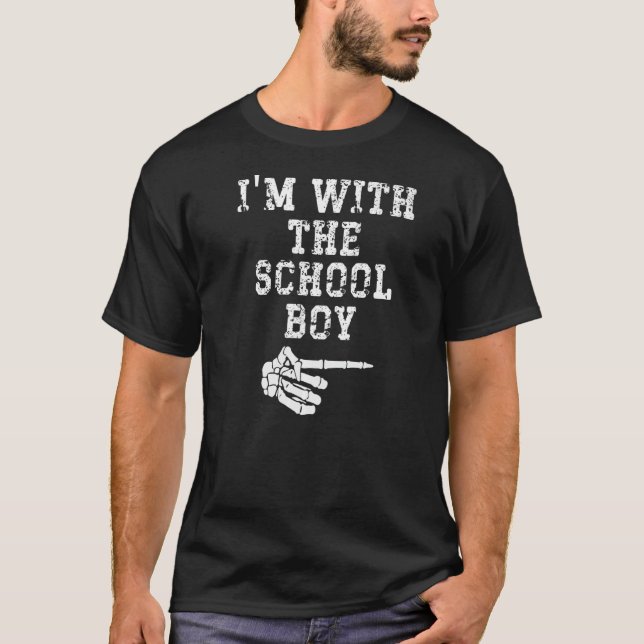 Camiseta Estoy con el colegio de Boy Point Matching Couples (Anverso)