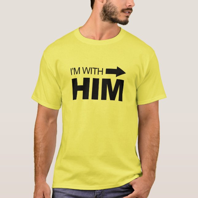 Camiseta Estoy con él (correcto) (Anverso)