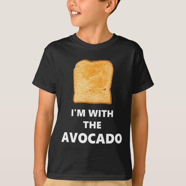 Camiseta Estoy con el disfraz de aguacate de Halloween (Anverso)