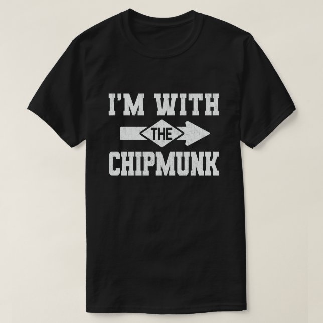 Camiseta Estoy con el disfraz de Halloween de Chipmunk (Diseño del anverso)