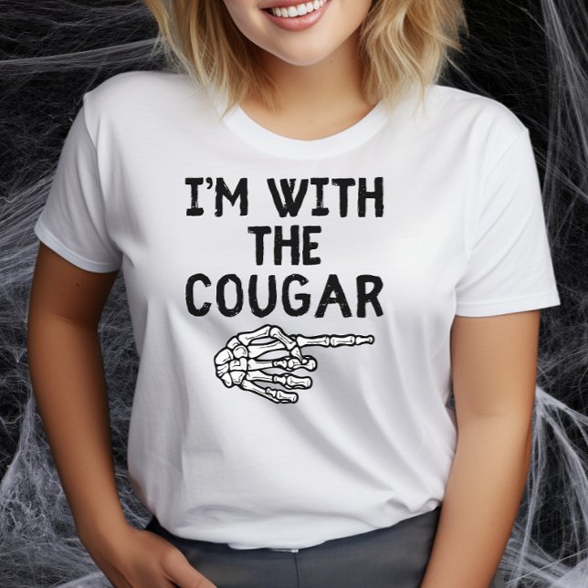 Camiseta Estoy con el disfraz de Halloween de la Pareja Div (Subido por el creador)