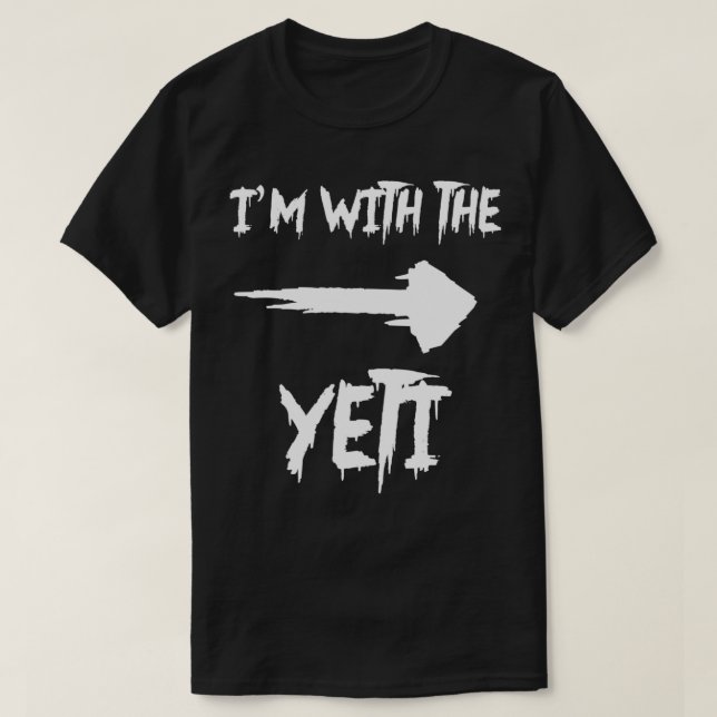 Camiseta Estoy con el disfraz de Yeti que coincide con Hall (Diseño del anverso)
