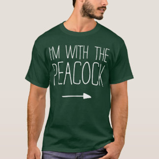 Camiseta Estoy con el disfraz retro de pavo real para hombr