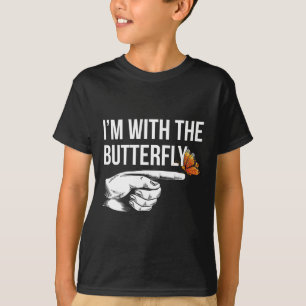 Camiseta Estoy con el Fiesta mariposa haciendo juego de par