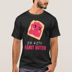 Camiseta Estoy con el gráfico de comida de maní con manteca
