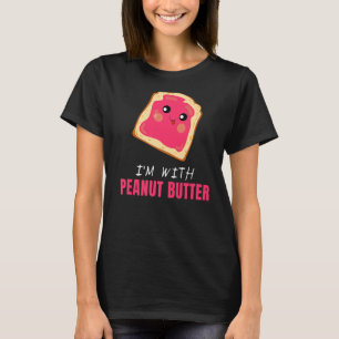 Camiseta Estoy con el gráfico de comida de maní con manteca