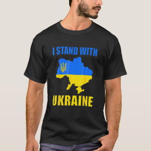 Camiseta Estoy Con El Mapa De Ucrania Y La Bandera Ucranian