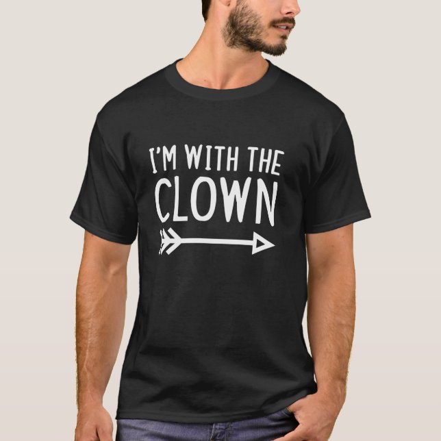 Camiseta Estoy con el payaso cómico que coincide con la par (Anverso)