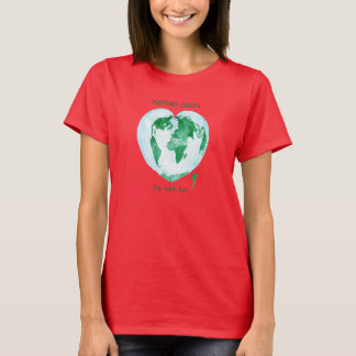 Camiseta Estoy con ella, Madre Tierra Niñas Raglan