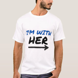 Camiseta Estoy con ella - Pareja coincidente flecha izquier