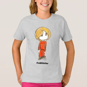 Camiseta Estoy con ella por el T envuelto raglán de los