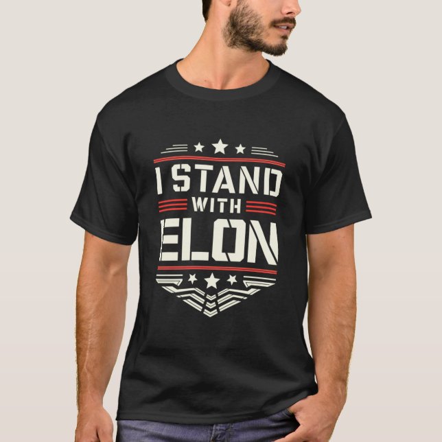 Camiseta Estoy con Elon Quote Support USA gracias (Anverso)