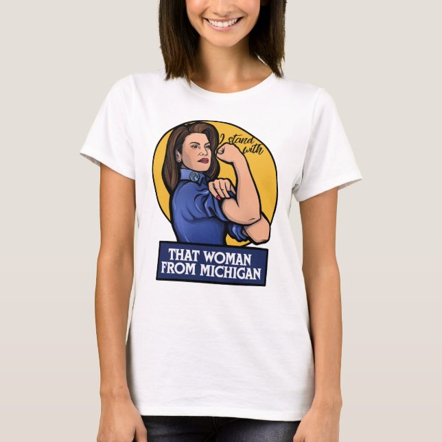 Camiseta Estoy con esa mujer de Michigan (Anverso)
