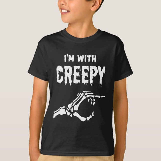 Camiseta Estoy con Halloween de Skeleton Creepy (Anverso)