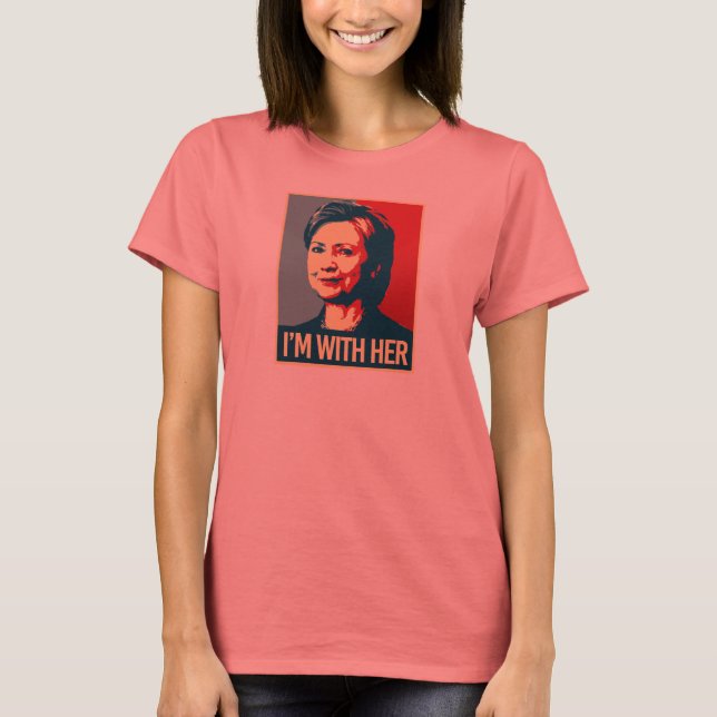 Camiseta estoy con hillary poster - - (Anverso)