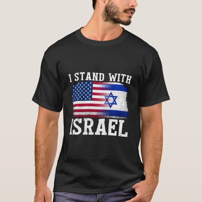 Camiseta Estoy con Israel Camisas Israel Hombres Fuertes Mu (Anverso)
