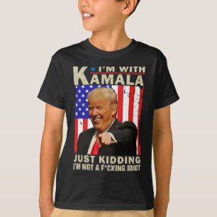 Camiseta Estoy con Kamala Solo Bromeo No Soy Un Idiota T