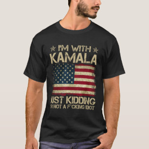 Camiseta Estoy con Kamala solo secuestrando, no idiotas, la