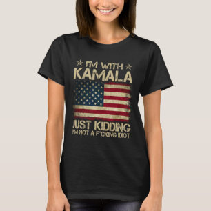 Camiseta Estoy con Kamala solo secuestrando, no idiotas, la