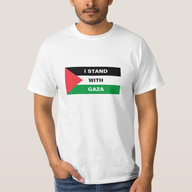 Camiseta Estoy con la bandera palestina de Gaza personaliza (Anverso)