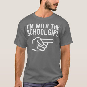 Camiseta Estoy con la chica escolar, parejas divertidas que