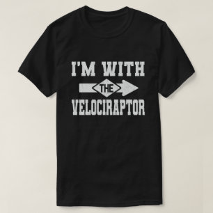 Camiseta Estoy con la divertida pareja de Velociraptor Hall