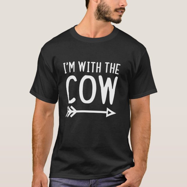 Camiseta Estoy con la divertida vaca que compite con la par (Anverso)