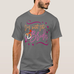Camiseta Estoy con la fiesta de boda lésbica a juego de la 