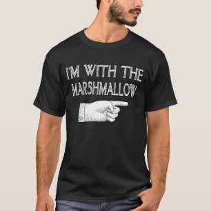 Camiseta Estoy con la Pareja Graciosa Marshmallow Halloween