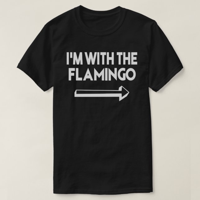 Camiseta Estoy con las parejas de Flamingo Easy Halloween (Diseño del anverso)