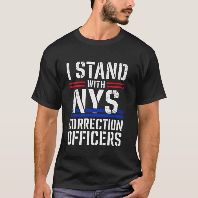 Camiseta Estoy Con Los Funcionarios De Corrección De NYS (Anverso)