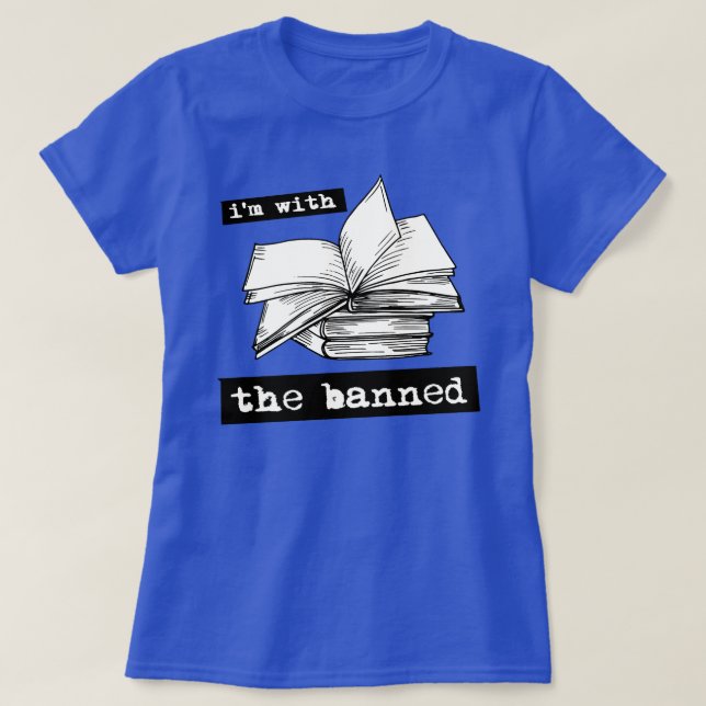 Camiseta estoy con los libros prohibidos (Diseño del anverso)