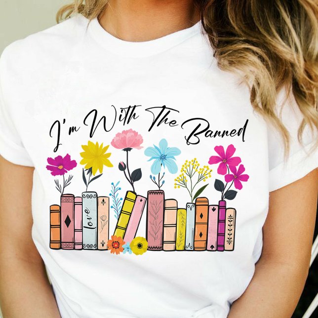 Camiseta Estoy con los libros prohibidos (I'm With The Banned shirt,Book Lover shirt,teacher appreciation gifts shirt,)