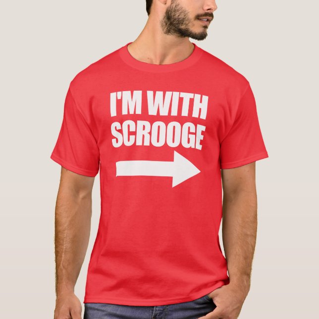 Camiseta Estoy con Navidades que coinciden con Scrooge con  (Anverso)