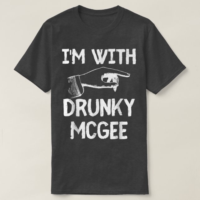 Camiseta Estoy con Parejas Graciosas De Mcgee Borracho St P (Diseño del anverso)