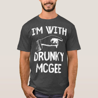 Camiseta Estoy con Parejas Graciosas De Mcgee Borracho St P