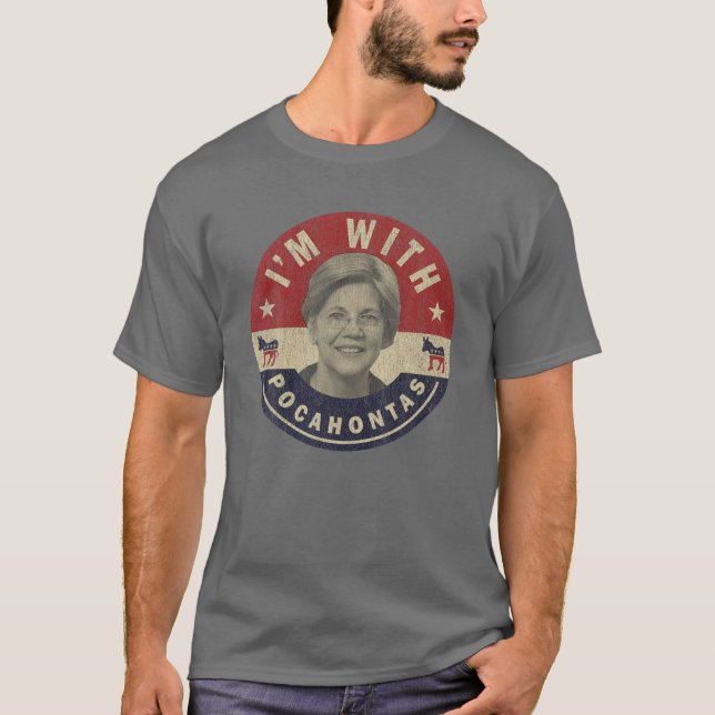 Camiseta Estoy con Pocahontas Elizabeth Warren (Anverso)
