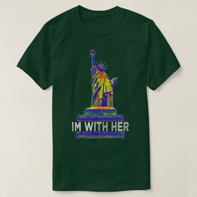 Camiseta Estoy Con Su Estatua De La Libertad Y Resistimos A (Diseño del anverso)