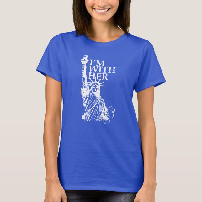 Camiseta Estoy con su estatua de Lady Liberty Patriótica (Anverso)