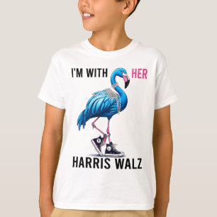 Camiseta Estoy con su Harris W Flamingo Vote Blue