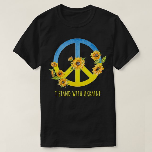 Camiseta Estoy con Ucrania del girasol (Diseño del anverso)