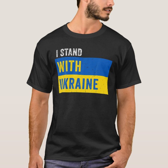 Camiseta Estoy con Ucrania _ Detengan a Putin Apoyo a la Gu (Anverso)