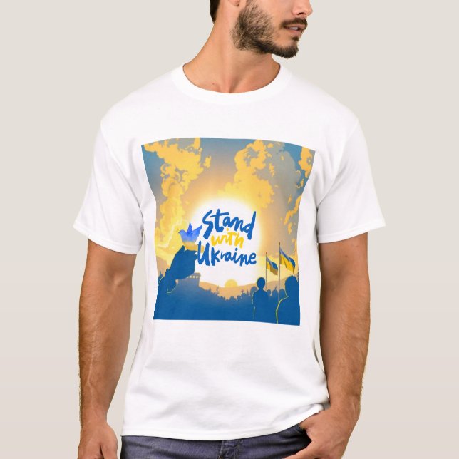 Camiseta Estoy Con Ucrania - Muestre Su Apoyo. (Anverso)