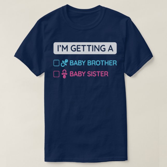 Camiseta Estoy Consiguiendo Un Hermano Bebé Hermana Hermana (Diseño del anverso)